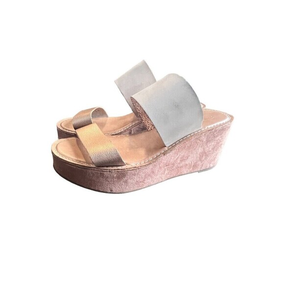 Chinese Laundry Ollie Wedge Sandal Leather Platform Slip On Open Toe Women's 10 - Picture 1 of 8